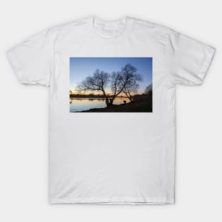 Bremen; Germany; weser Flow; Tree; Landscape; Dusk; Eve T-Shirt